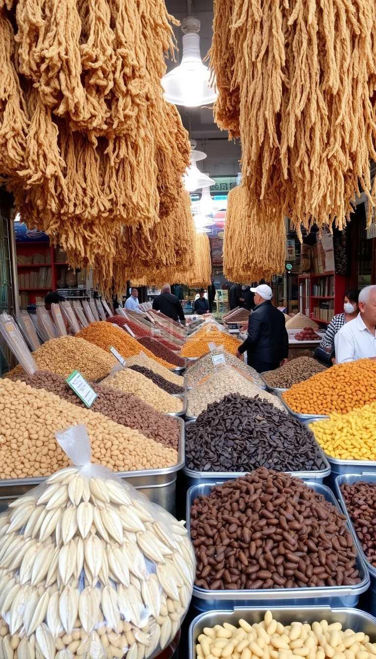 塔什干喬蘇集市 干食品的詩意陳列與風味的延續